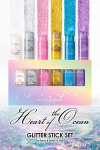 Set de seis barras de purpurina holográfica para rostro, cuerpo y cabello brillante