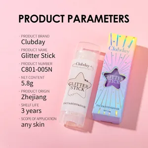 Parametri dettagliati del bastoncino glitter Clubday per trucco viso e corpo party