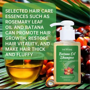 Detail of Batana Oil Shampoo with rosemary extract and natural ingredients for hair care