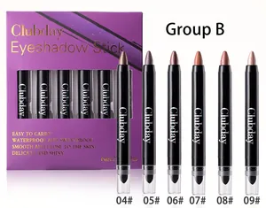 6-teiliges schimmerndes Lidschatten-Stift-Set mit verschiedenen Farbtönen und Applikator