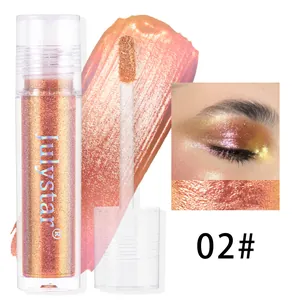 Ombretto liquido Julystar 02# con dettaglio trucco occhi vibrante e scintillante