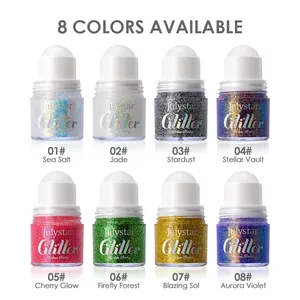Lot de 8 couleurs de gel pailleté à bille pour le visage et le maquillage des yeux