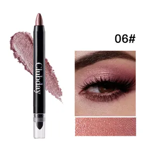 Bâton d'ombre à paupières nacré rose mauve nuance 06 avec éponge à estomper
