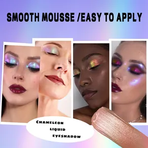 Ombretto liquido camaleonte a lunga durata con texture mousse su diverse tonalità