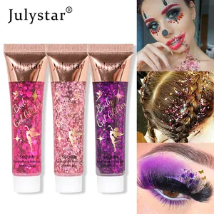 Coffret de paillettes pour le corps Julystar pour le visage, les cheveux et les yeux.