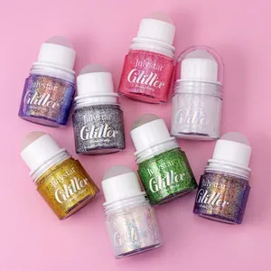 Huit gels pailletés à bille colorés pour le maquillage du corps et du visage zoom