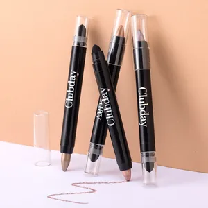 Stilos à paupières imperméables à double embout Clubday avec fini perlé pour le maquillage