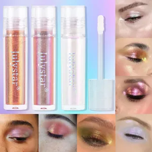 Set di ombretti liquidi Julystar camaleonte con effetto glitter multicromo e campioni