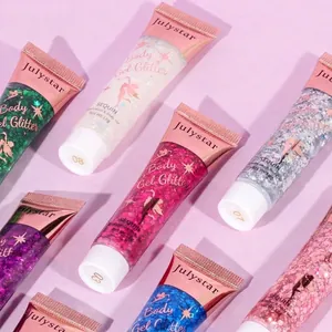 Ombre à paupières pailletée en gel sirène pour le visage et les lèvres, couleurs vives
