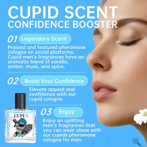 Detailed graphic of Cupid pheromone cologne highlighting vanilla, amber, and musk notes