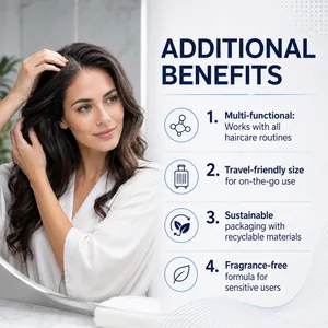 Infographie montrant les avantages du sérum pour cuir chevelu à la désoxyribose pour les cheveux