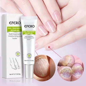Gel de réparation d'ongles EFERO avec comparaison d'ongles abîmés et sains