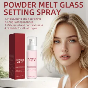 Powder Melt Glass Setting Spray Long Lasting Waterproof Oil Control Moisturizing Face Makeup Finish Spray For Women