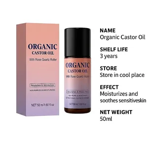 Specifiche dettagliate delle dimensioni per olio di ricino bio da 50 ml con rullo