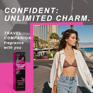 Profumo professionale ai feromoni per donna in flacone da 15ml, ideale per viaggio ed eleganza.