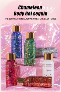 Set professionale di gel glitterato camaleonte per viso e capelli trucco scenico in sei colori