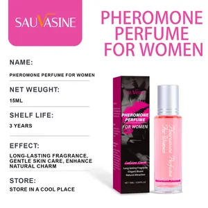 Specifiche del profumo ai feromoni da donna da 15 ml con elegante flacone roll-on rosa