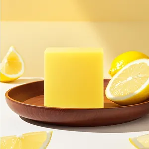 Savon au citron artisanal naturel pour le nettoyage du visage et du corps à l'acide kojique