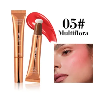 Multifunctional liquid blush wand with sponge applicator in shade 05 Multiflora