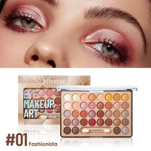 Vue détaillée de la palette de fards à paupières 36 couleurs fini mat et irisé