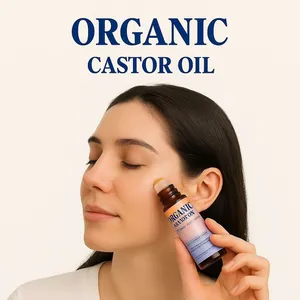 Roll-on di olio di ricino biologico premium da 50 ml per la cura del viso e massaggio