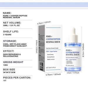 Siero rinnovatore PDRN e Peptidi di Rame da 30 ml per la riparazione della pelle
