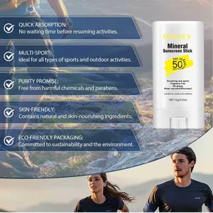 Bâton solaire minéral PANSLY 15g SPF 50+ pour les sports de plein air et la vie active