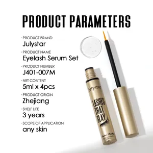 Parámetros detallados del producto y especificaciones del set de suero para pestañas Julystar 5ml