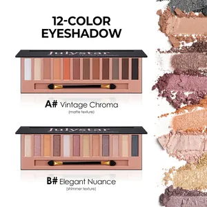 Palette di ombretti professionale a 12 colori con texture opache e brillanti waterproof