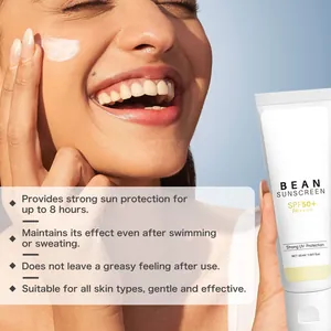 Protezione solare BEAN SPF50+ PA++++ per 8 ore di difesa UV impermeabile e idratazione