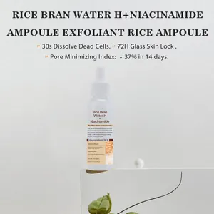 Detail view of Rice Bran Water and Niacinamide Ampoule with exfoliating benefits