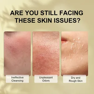 Detail of exfoliating body soap addressing dry and rough skin issues for deep cleansing