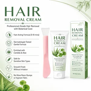 Crema depilatoria delicata 100g con spatola per pelli sensibili e una cura botanica