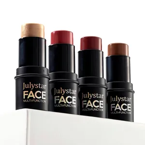 Vista detallada de barras de maquillaje multifunción en varios tonos de iluminador