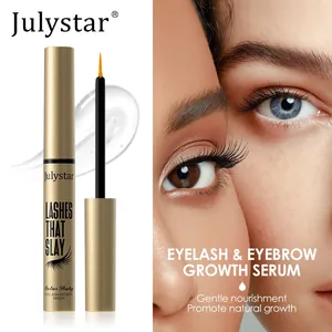 Detalle del suero Julystar de 5ml para el crecimiento natural de pestañas y cejas