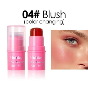 04# color changing jelly blush stick shown with natural matte makeup effect on skin
