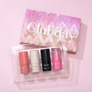Detailed view of Clubday 4-piece makeup stick set with blush, contour, and highlighter.