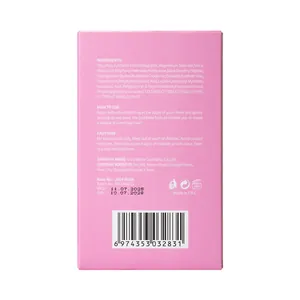 Detailed makeup packaging showing ingredients list and usage instructions