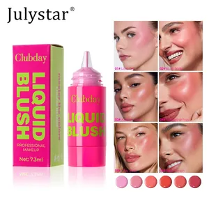 Shimmer Liquid Blush Moisturizing Long Lasting Face Makeup Glow Silky Pressed Blusher For Women Party Cosmetic