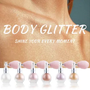 Set di spray glitter per il corpo in 6 tonalità per un trucco scintillante viso e corpo