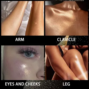 Illuminante corpo liquido glitterato a lunga durata per viso e corpo