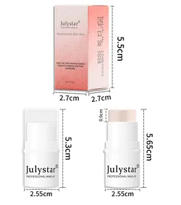 Detailed dimensions for Julystar monochromatic multi-stick makeup for lips and cheeks.