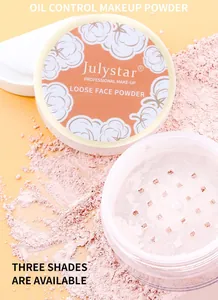 Detailed close-up of Julystar oil control matte loose face powder with fine texture