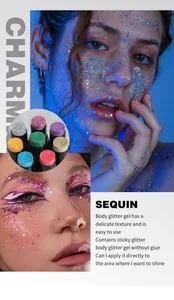 Detailansicht der vielseitigen Körper-Glitzer-Gel-Sticks für Bühne und Gesicht-Make-up