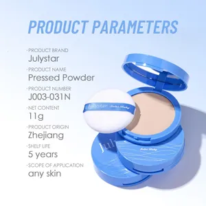 Spécifications détaillées de la poudre pressée mate et imperméable Julystar