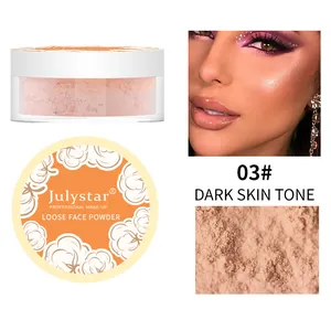 Julystar professional matte loose face powder 03# Dark Skin Tone for long-lasting makeup finish