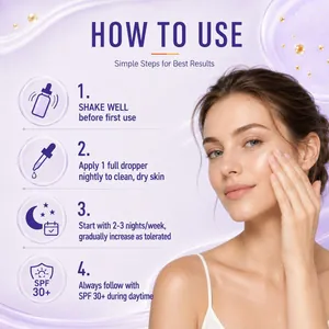 Detailed usage guide for Retinol Retinal 2000 NAD+ Serum with four simple application steps
