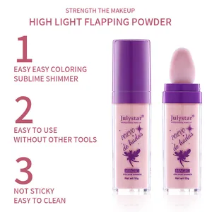 Close-up of fairy high light flapping powder with soft sponge applicator head