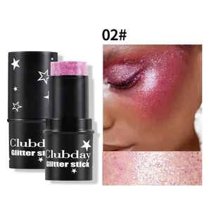 Glitzer-Lidschattenstift für Gesicht und Körper in Nr. 02, rosa Schimmer-Finish