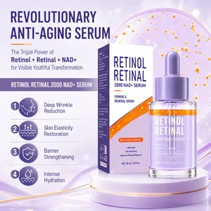 Retinol Retinal 2000 NAD+ anti-aging serum with triple power formula for deep wrinkle reduction
